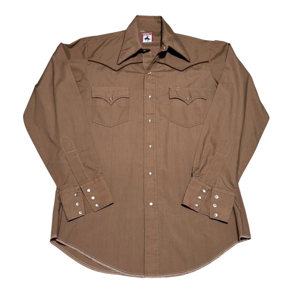 Vintage Chute #1 Western Peal Snap Long Sleeve Shirt Men's‎ Large Workwear